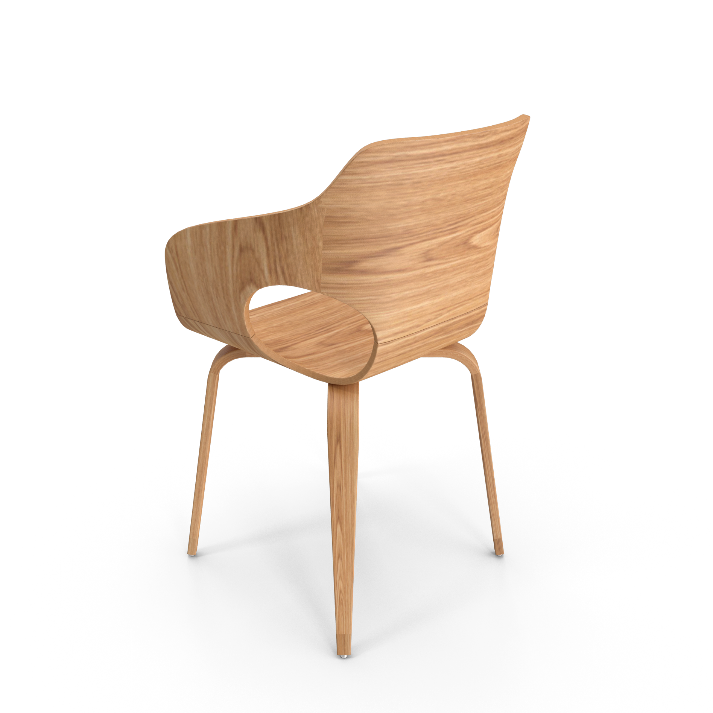 Curved Oak Chair