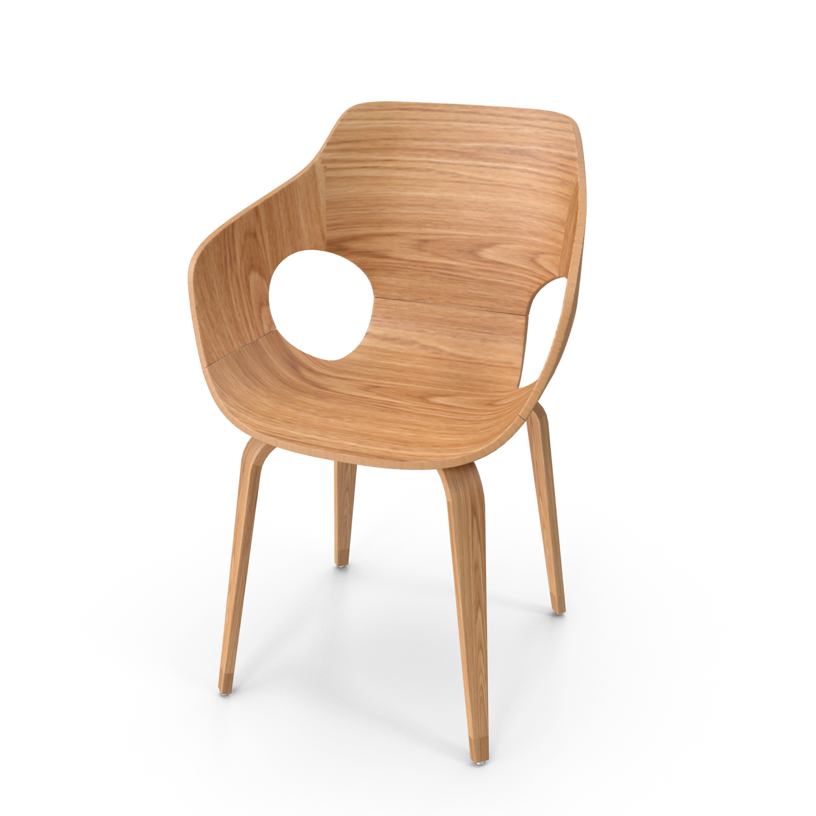 Curved Oak Chair